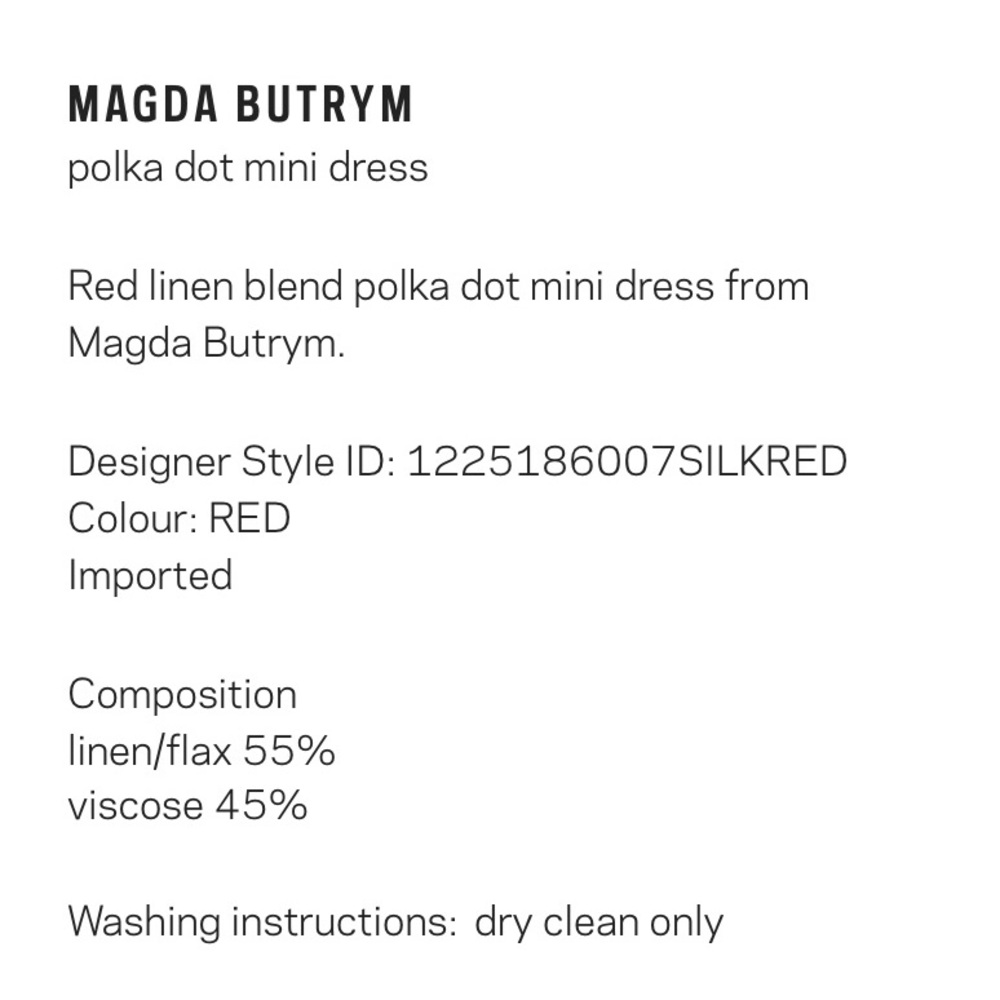 Magda Butrym “Reno” Red Polka Dot Mini Dress - Picture 7 of 8